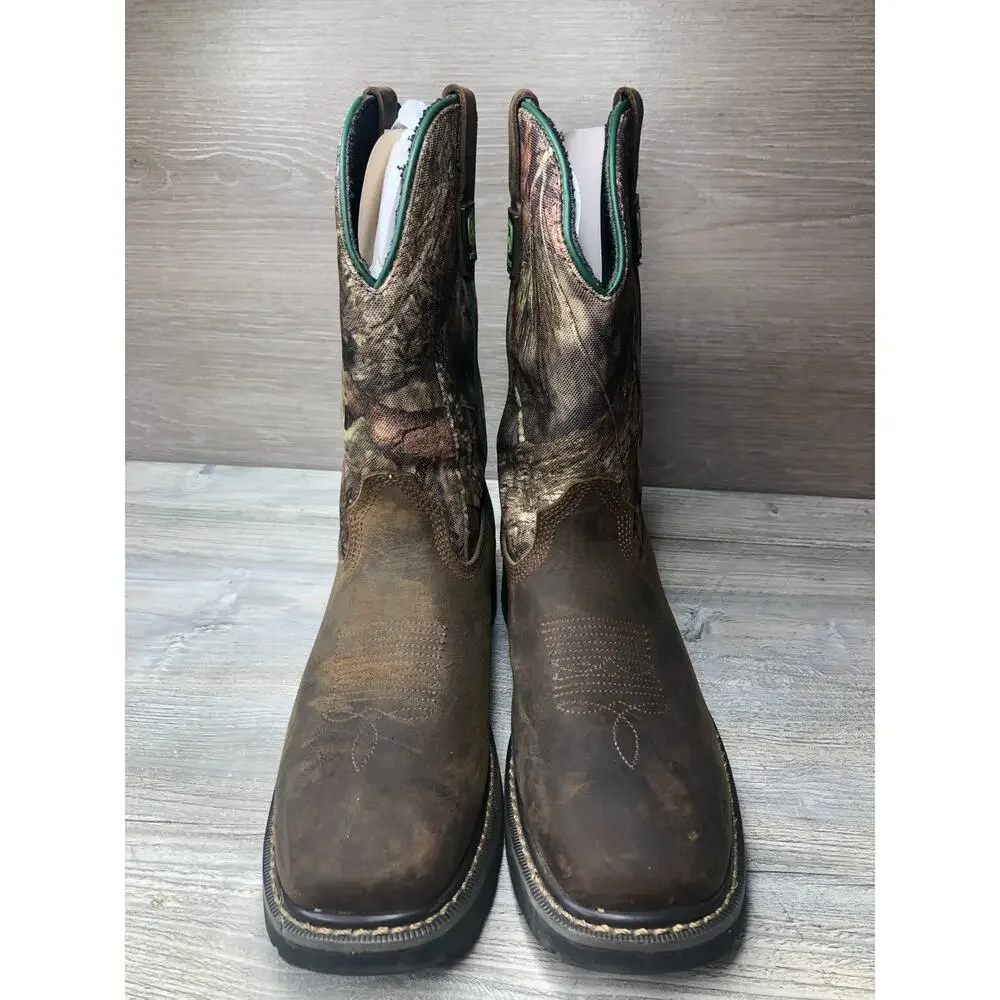 Skechers work John Deere Men Sz 7.5 Camo Waterproof Boot